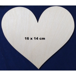 SKLEJKA #3mm  Serce 16x14cm / KOMPLET 10szt + 1gratis (razem 11szt) serduszko