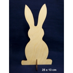 SKLEJKA #3mm Królik 25x13cm  z podstawką , zajączek 25x13cm / nr. V  / królik na podstawce
