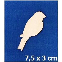 SKLEJKA #3mm Ptaszek 7,5x3cm / nr V / 6565