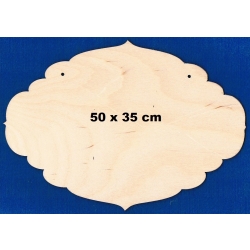 Tabliczka 50x35cm z otworami DUŻA, zawieszka ozdobna chmurka, deseczka / SKLEJKA #3mm/ szyld