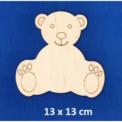 SKLEJKA #3mm Miś 13x13cm, misio ze sklejki grawer / 0425