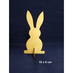 SKLEJKA #3mm Królik 15x8cm z podstawką , zajączek 15x8cm / nr. V / królik na podstawce