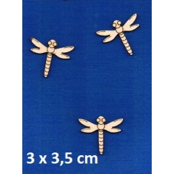 SKLEJKA #3mm Ważka, ważki / seria owady / ważki komplet 3 szt / 3x3,5cm / 0270 / grawer