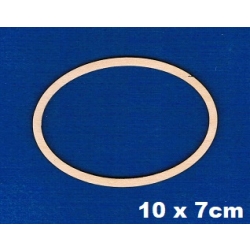 SKLEJKA #3mm Ramka 10x7cm  owalna  dekor