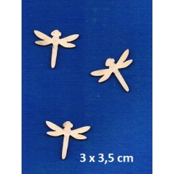 SKLEJKA #3mm Ważka, ważki / seria owady / ważki komplet 3 szt / 3x3,5cm  / 0210