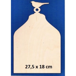 SKLEJKA #3mm Klatka 27,5x18cm , baza 27,5x18cm / baza z ptaszkiem zawieszka / 0595