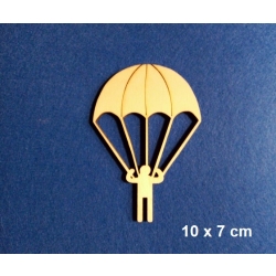 SKLEJKA #3mm Spadochroniarz 10x7cm  / 4415 , skoki spadochronowe
