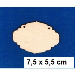 Tabliczka 7,5x5,5cm z otworami, zawieszka ozdobna chmurka, deseczka / SKLEJKA #3mm/ szyld