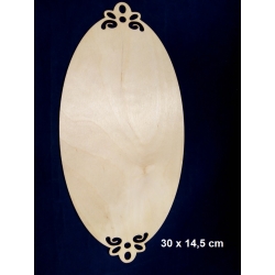 SKLEJKA #3mm Owal 30x14,5cm ażur, tabliczka ażurowa 30x14,5cm / 7600