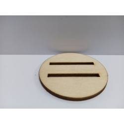 Sklejka #3mm Podkładka 5cm z 2 otworami 32mmx3mm, stojak na wycinankę ze sklejki o grubośći 3mm