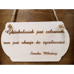 SKLEJKA #3mm Tabliczka 18x11cm ze sznurkiem jutowym GRAWER  / tabliczka z grawerem / 1950