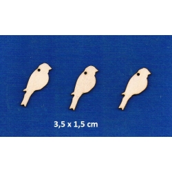 SKLEJKA #3mm Ptaszek 3,5x1,5cm / nr V / ptaszek mini zawieszka / komplet 3szt / 3535