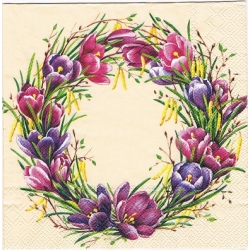 Serwetka -3308- krokusy wianuszek