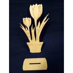 SKLEJKA #3mm Kwiatki na Dzień Matki, kwiaty tulipany 18cm / Dzień Mamy, Kochnaej Mamie, Dla Mamy / nr II / kwiatuszki