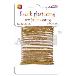 Drucik plastyczny DA-2108 metalizowany złoty 2mm x 2m / drucik 2mm