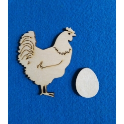 SKLEJKA #3mm Kura 7,5x6,5cm z jajkiem 3cm / Wielkanoc , wzory kuchenne, kurka grawer / 2424