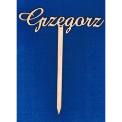 SKLEJKA #3mm Grzegorz  topper na tort , do kwiatów / 21x16,5cm  / 1120