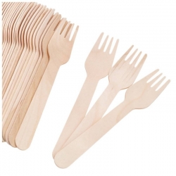 Widelce drewniane 50szt  / dł:16cm / widelec drewniany grill,  przyjęcie plener