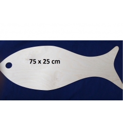 SKLEJKA #3mm Ryba 75x25cm  DUŻA RYBA  , rybka 75cm