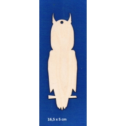 SKLEJKA #3mm Zakładka do książki SOWA 16,5x5cm / zawieszka  sowa bez graweru, zakładka 16,5cm / 1919