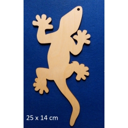 SKLEJKA #3mm Jaszczurka 25x14cm, salamandra , zwierzęta leśne, gady, jaszczurka z otworem na sznurek zawieszkę
