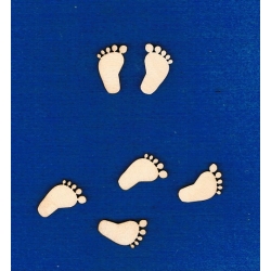 Stópki 2,5x1,5cm / komplet 2szt / stopa , stópka / SKLEJKA #3mm/metryczka/ plaża