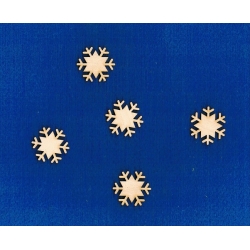 SKLEJKA #3mm Śnieżynka 3cm  , komplet 5szt