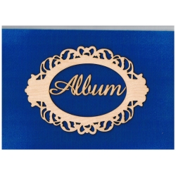 Ozdoba na pudełko "Album"  w ozdobnej ramce  o wymiarach 21x15cm
