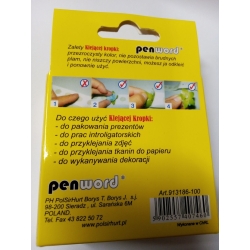 Klejące paski  100szt  25x4mm /  Penword /  prezenty,zdjecia,dekoracje / 7460 / kropki-paski
