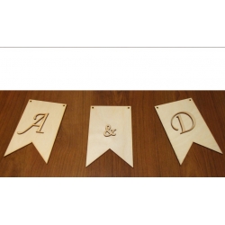 Proporczyk , flaga, baner 15x9,5 cm , zawieszka ślubna