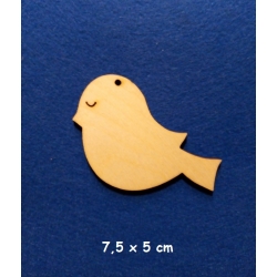 SKLEJKA #3mm Ptaszek 7,5x5cm Dekormania / oczko, zawieszka / 1110