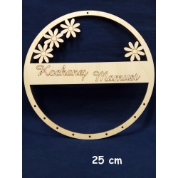 SKLEJKA #3mm Obręcz 25cm , koło 25cm / makrama / Kochanej Mamusi  grawer pusty / 1530 / Dzień Matki / stokrotki dla mamy, mama