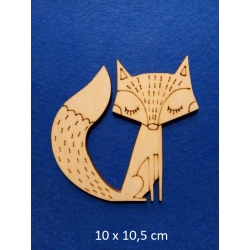 SKLEJKA #3mm Lis 10x10,5cm , lisek / seria zwierzątka leśne / 0490