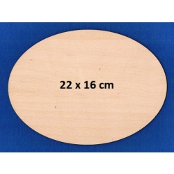 SKLEJKA #3mm Owal 22x16cm  / tabliczka 22x16cm , podkładka 22x16cm / 4040