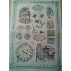 CALAMBOUR papier ryżowy duży  35x50 cm Italia  ŚWIAT MYSZKI  (501-687)  -DGR196- szycie, akcesoria krawieckie