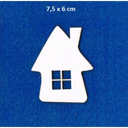 BEERMATA #1,5mm , biała tekturka , scrap DOMEK   7,5x6cm ,  birmata