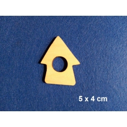 SKLEJKA #3mm Budka dla ptaków 5x4cm  / ptaszek