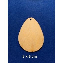 SKLEJKA #3mm Jajko 8x6cm , zawieszka / jajko ze sklejki