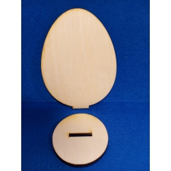 Jajko 10cm Wielkanocne z podstawką  SKLEJKA #3mm / jajko na podstawce fi 5cm.