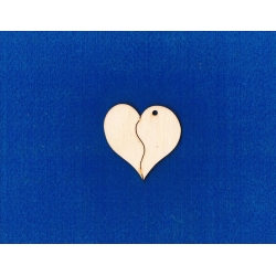 Serce złamane z zawieszką 5 x 5cm