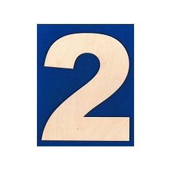 Cyfra   2 cyferka 20cm / SKLEJKA #3mm / Arial