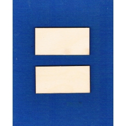 SKLEJKA #3mm Prostokąt 6x3 cm , deseczka 6x3cm / CENA za 2szt / 0101