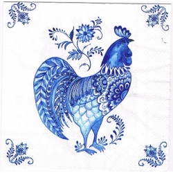 Serwetka -3321- niebieski kogut