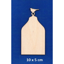 SKLEJKA #3mm Klatka baza 10x5cm / baza z ptaszkiem zawieszka / 0125