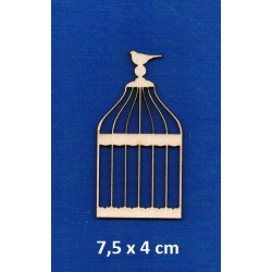 SKLEJKA #3mm Klatka 7,5x4cm , klatka dla ptaków 7,5x4cm , klatka dla ptaszków / klatka ażurowa z ptaszkiem / 0295