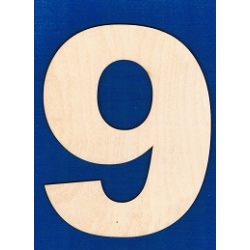 Cyfra  9  cyferka 20cm / SKLEJKA #3mm /Arial