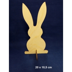 SKLEJKA #3mm Królik 20x10,5cm z podstawką , zajączek 20x10,5cm / nr. V / królik na podstawce