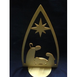 Szopka  pojedyncza  składana 2 elementy ,   wysokość 25cm  x szerokość  14,5cm