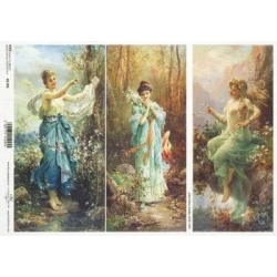Papier ryżowy ITD A4 R1704, obrazy, malarstwo, kobieta
