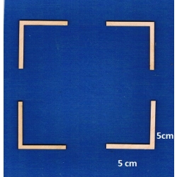 SKLEJKA #3mm Narożnik 5x5cm / komplet 4 narożników ze sklejki / 0320